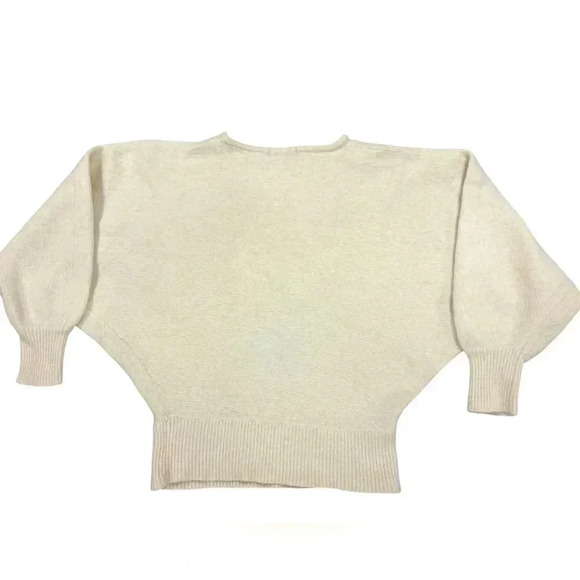 Diana desegnata da ITALY Lambswool/Angora Cream Butterfly Arm Sweater Women’s XS - Picture 2 of 6